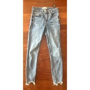 Zara Premium Denim Raw Edge Skinny Jeans - Size 4